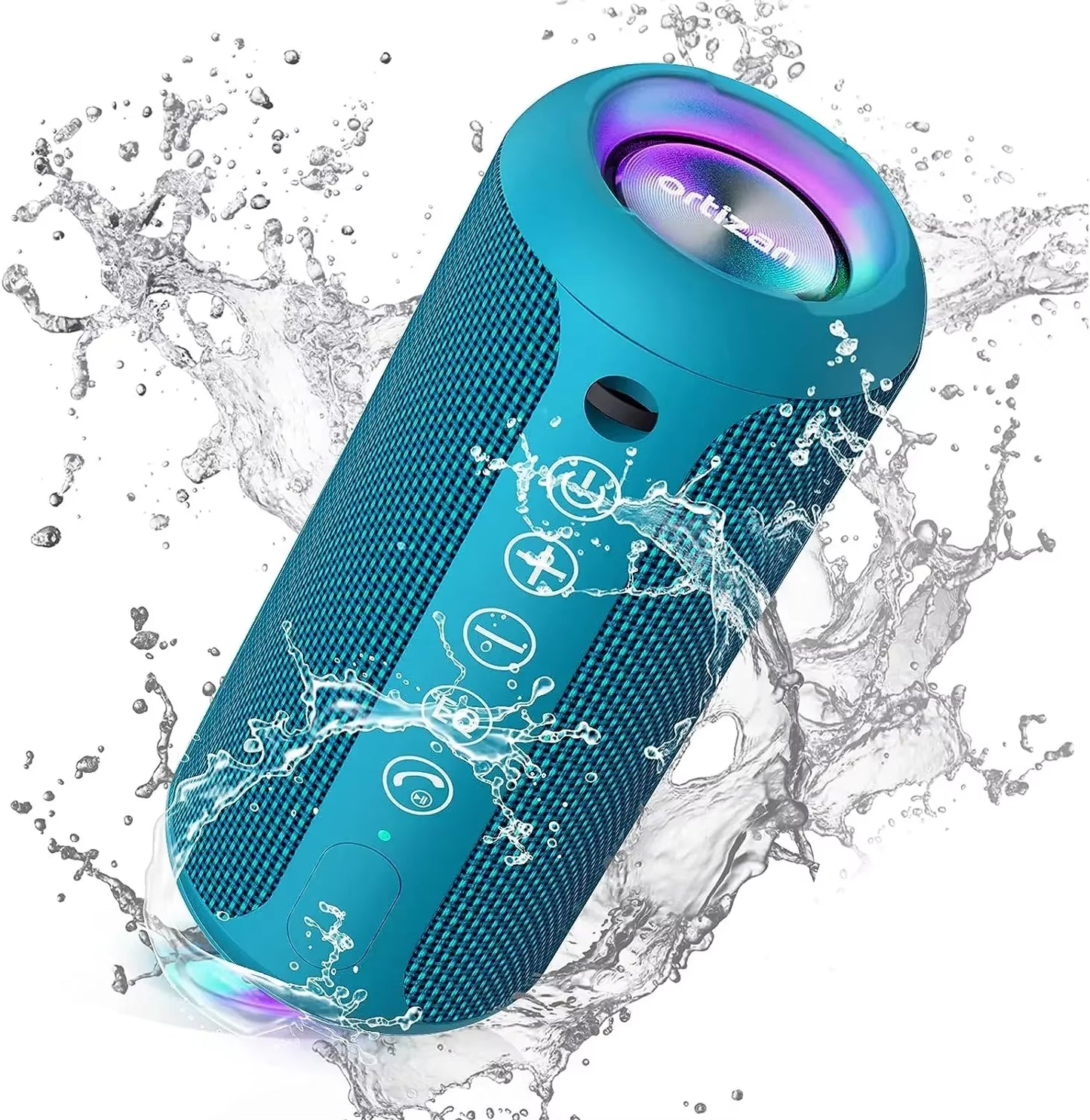 X10B Portable Bluetooth Speaker,Ipx7 Waterproof,Bluetooth 5.3,RGB Colorful Lights,30 Hrs Playtime,Tf Card Slot,Aux In