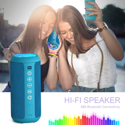 X10B Portable Bluetooth Speaker,Ipx7 Waterproof,Bluetooth 5.3,RGB Colorful Lights,30 Hrs Playtime,Tf Card Slot,Aux In