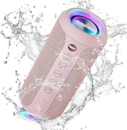 X10B Portable Bluetooth Speaker,Ipx7 Waterproof,Bluetooth 5.3,RGB Colorful Lights,30 Hrs Playtime,Tf Card Slot,Aux In