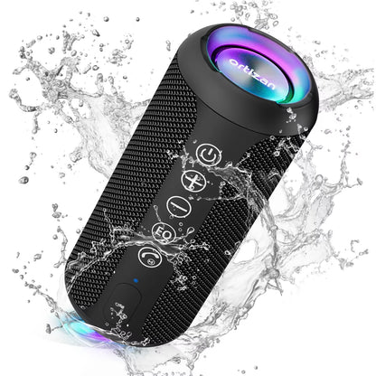 X10B Portable Bluetooth Speaker,Ipx7 Waterproof,Bluetooth 5.3,RGB Colorful Lights,30 Hrs Playtime,Tf Card Slot,Aux In