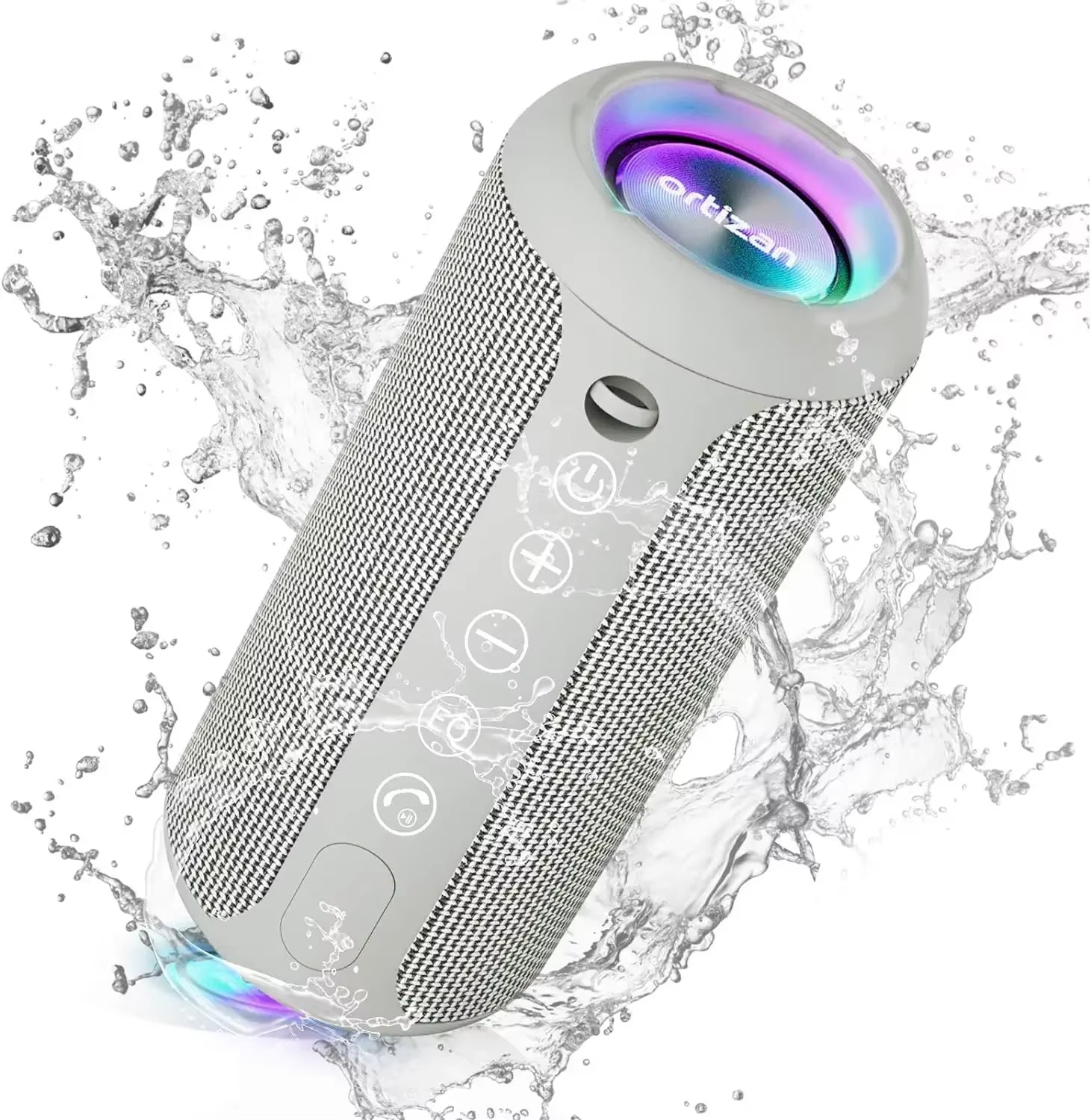 X10B Portable Bluetooth Speaker,Ipx7 Waterproof,Bluetooth 5.3,RGB Colorful Lights,30 Hrs Playtime,Tf Card Slot,Aux In