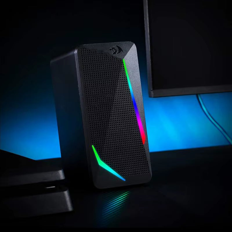 GS510 Waltz RGB Desktop Speakers, 2.0 Channel PC Computer Stereo Speaker with 4 Colorful LED Backlight Modes, Enhanced