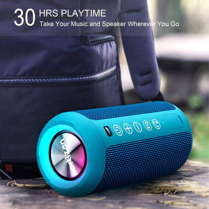 X10B Portable Bluetooth Speaker,Ipx7 Waterproof,Bluetooth 5.3,RGB Colorful Lights,30 Hrs Playtime,Tf Card Slot,Aux In