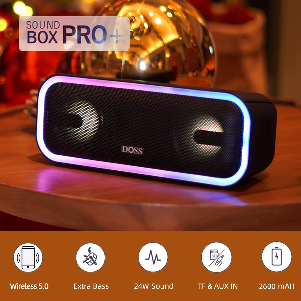 Bluetooth Speaker Soundbox Pro+ Powerful 24W Stereo Bass Subwoofer Sound Box IPX5 Waterproof TWS Portable Wireless Speakers