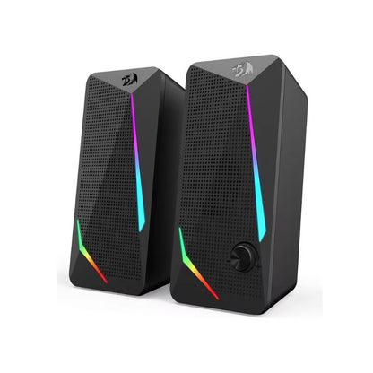 GS510 Waltz RGB Desktop Speakers, 2.0 Channel PC Computer Stereo Speaker with 4 Colorful LED Backlight Modes, Enhanced