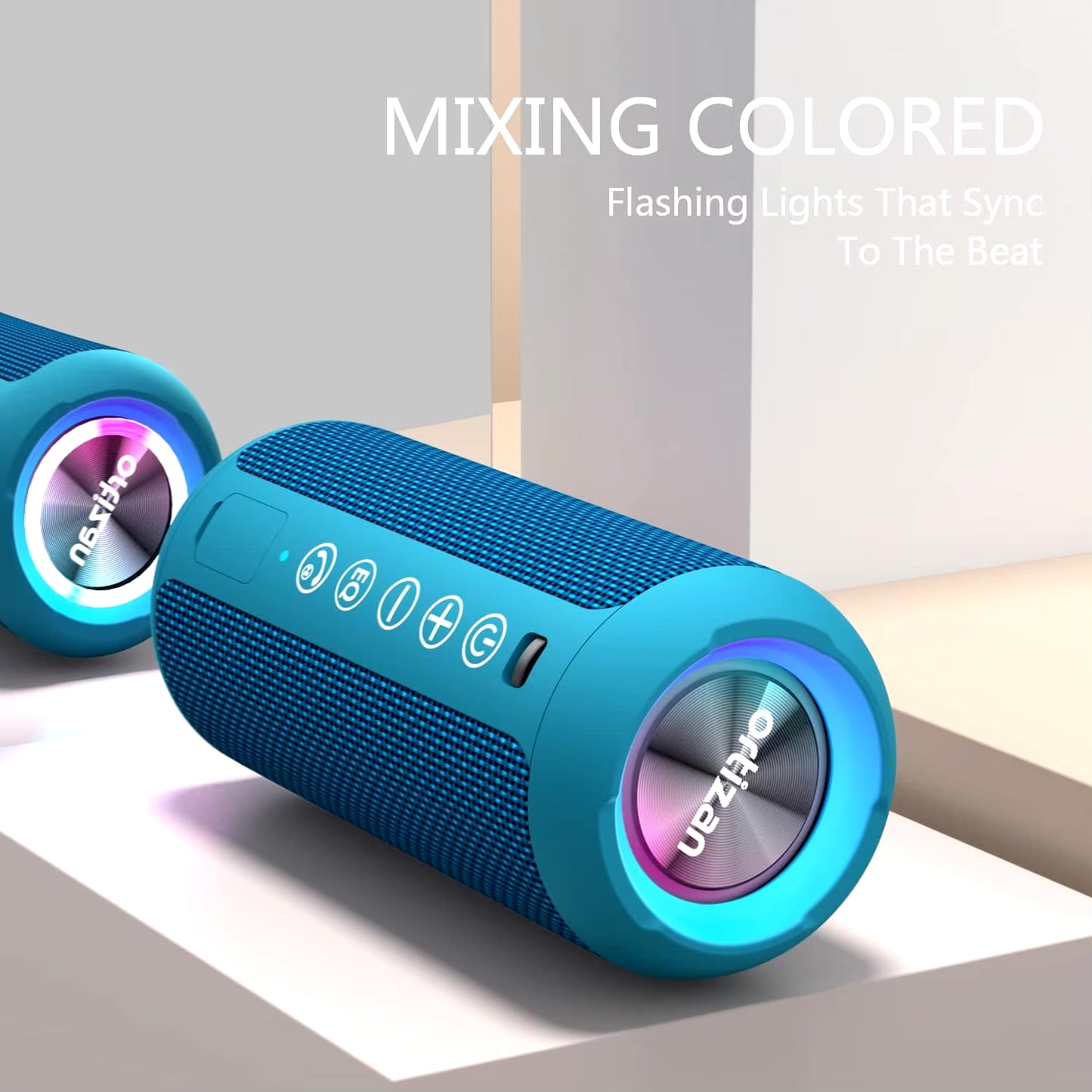 X10B Portable Bluetooth Speaker,Ipx7 Waterproof,Bluetooth 5.3,RGB Colorful Lights,30 Hrs Playtime,Tf Card Slot,Aux In